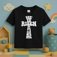 Easter Cross He Is Risen Jesus Christian Toddler T-Shirt thumb 3