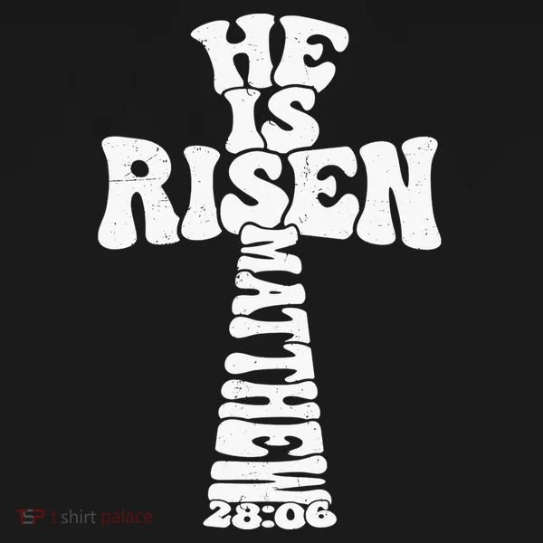 Easter Cross He Is Risen Jesus Christian Women's T-Shirt