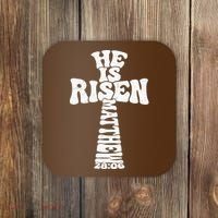 Easter Cross He Is Risen Jesus Christian Coaster thumb 0