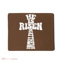 Easter Cross He Is Risen Jesus Christian Mousepad thumb 0