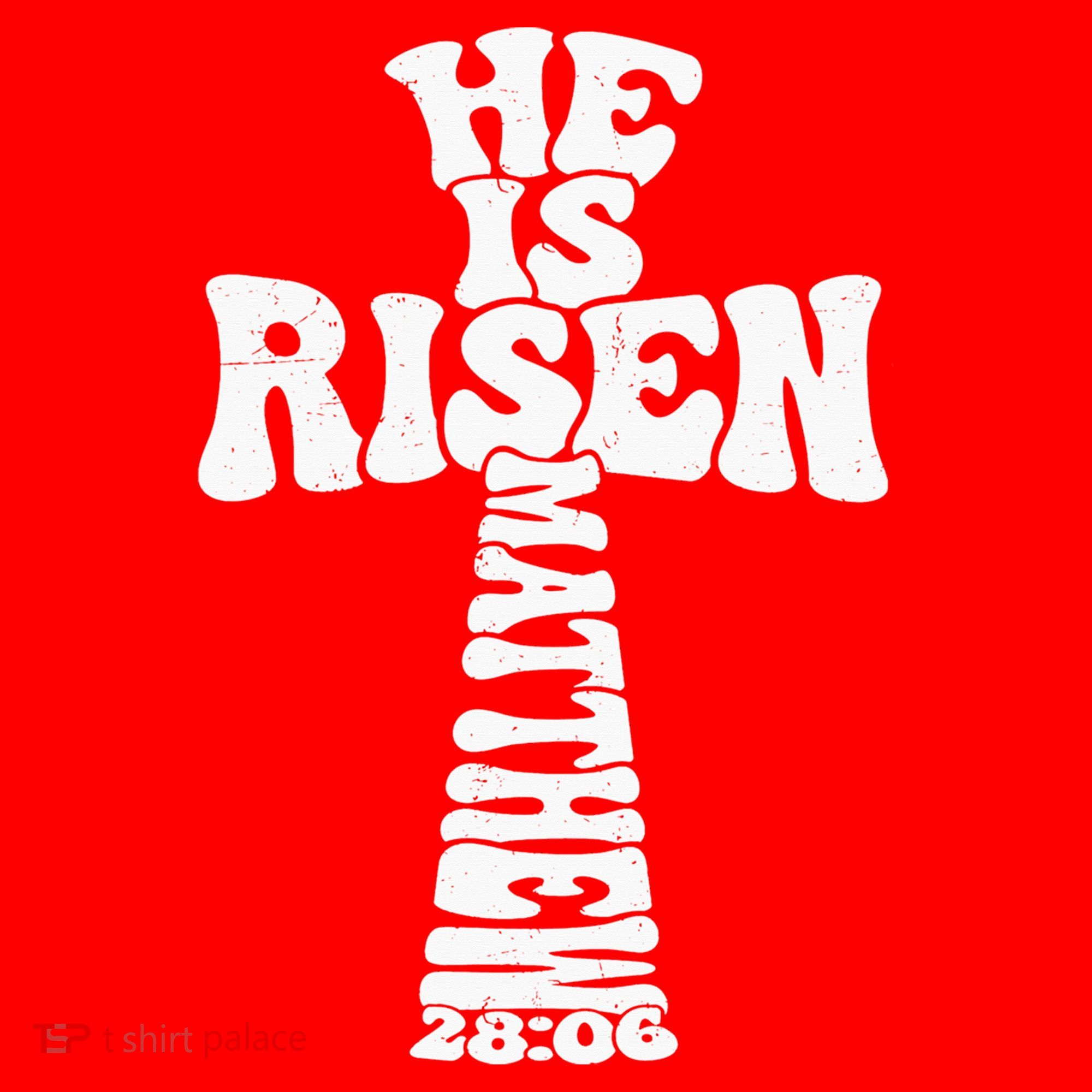 Easter Cross He Is Risen Jesus Christian Santa Hat
