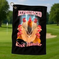 Experienced Cock Handler Golf Towel thumb 1