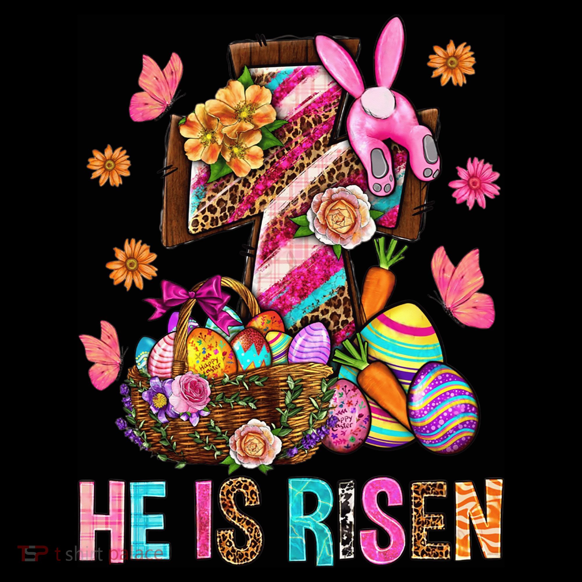 Easter Cross He Is Risen Jesus Christian Easter Day Coffee Mug