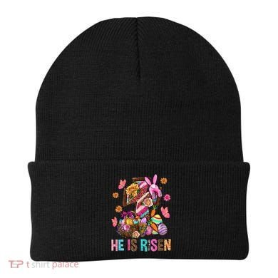Easter Cross He Is Risen Jesus Christian Easter Day Beanie