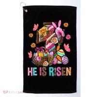 Easter Cross He Is Risen Jesus Christian Easter Day Golf Towel thumb 0