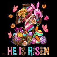 Easter Cross He Is Risen Jesus Christian Easter Day Tote Bag thumb 4