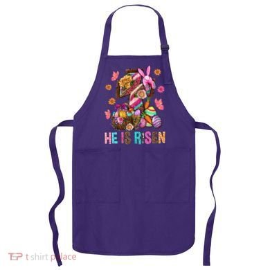 Easter Cross He Is Risen Jesus Christian Easter Day Apron