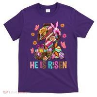Easter Cross He Is Risen Jesus Christian Easter Day T-Shirt thumb 0