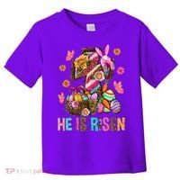 Easter Cross He Is Risen Jesus Christian Easter Day Toddler T-Shirt thumb 0