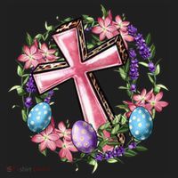 Easter Cross He Is Risen Jesus Christian Floral Style Beanie thumb 2