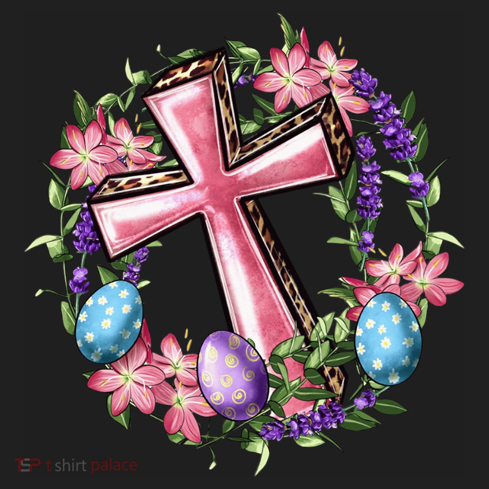 Easter Cross He Is Risen Jesus Christian Floral Style Beanie