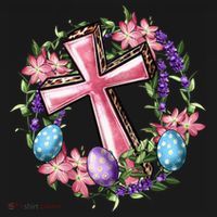 Easter Cross He Is Risen Jesus Christian Floral Style Tank Top thumb 6