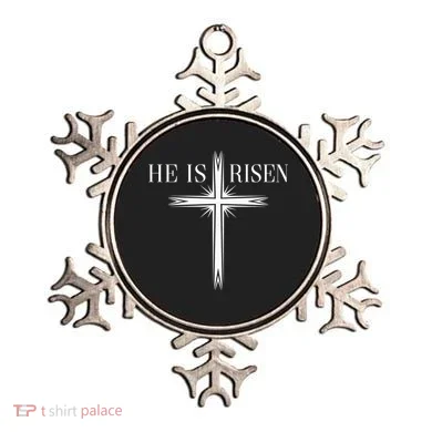 Easter Cross He Is Risen Jesus Christian Ornament