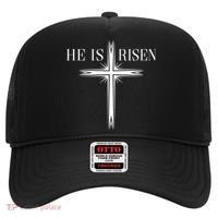 Easter Cross He Is Risen Jesus Christian Hat thumb 0