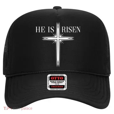 Easter Cross He Is Risen Jesus Christian Hat