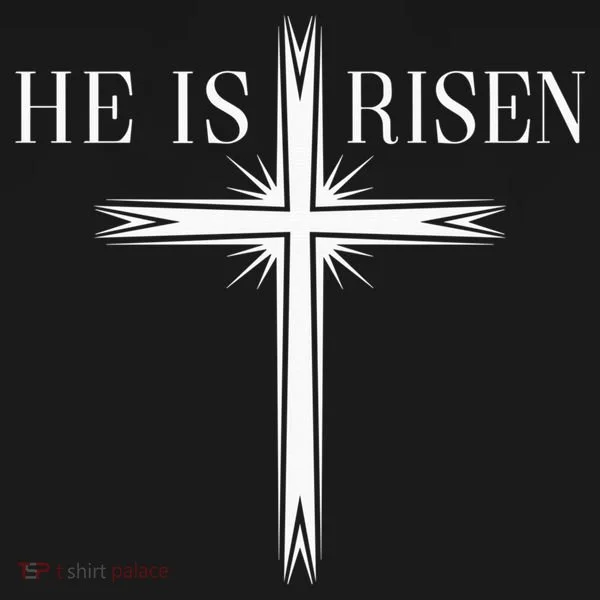 Easter Cross He Is Risen Jesus Christian Women's Long Sleeve Shirt