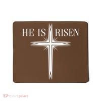 Easter Cross He Is Risen Jesus Christian Mousepad thumb 0