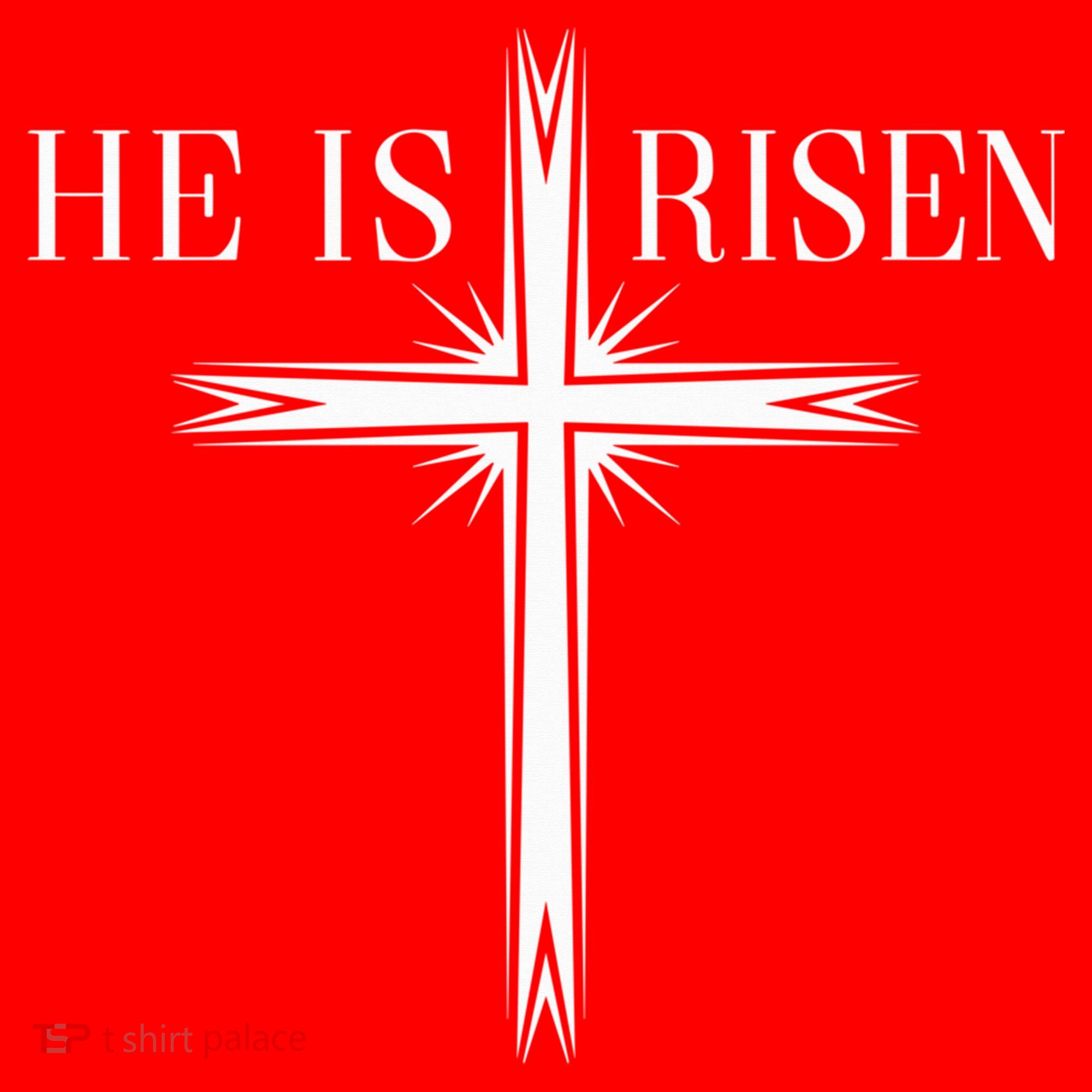 Easter Cross He Is Risen Jesus Christian Santa Hat