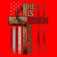 Easter Cross He Is Risen Jesus Christian Usa Flag Santa Hat thumb 1