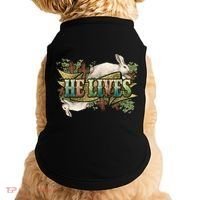 Easter Cross He Is Risen Jesus Christian He Lives Doggie Tank thumb 0