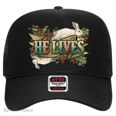 Easter Cross He Is Risen Jesus Christian He Lives Hat
