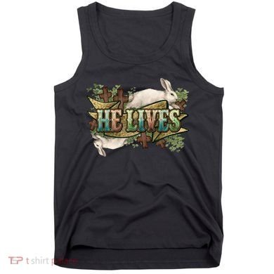 Easter Cross He Is Risen Jesus Christian He Lives Tank Top