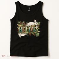 Easter Cross He Is Risen Jesus Christian He Lives Tank Top thumb 2
