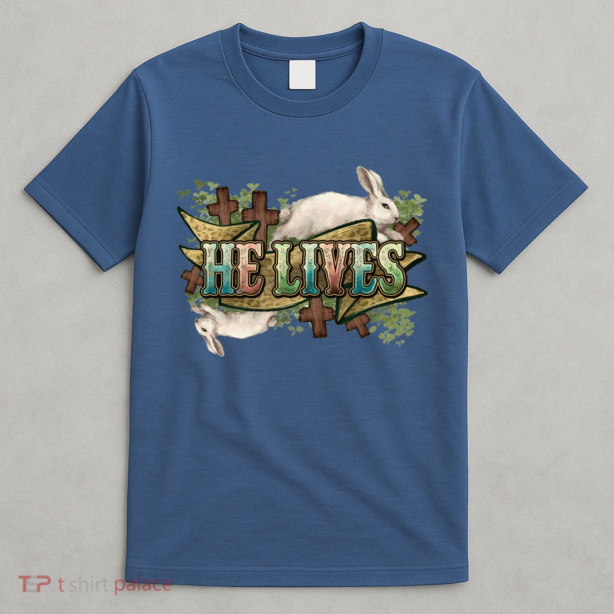 Easter Cross He Is Risen Jesus Christian He Lives T-Shirt