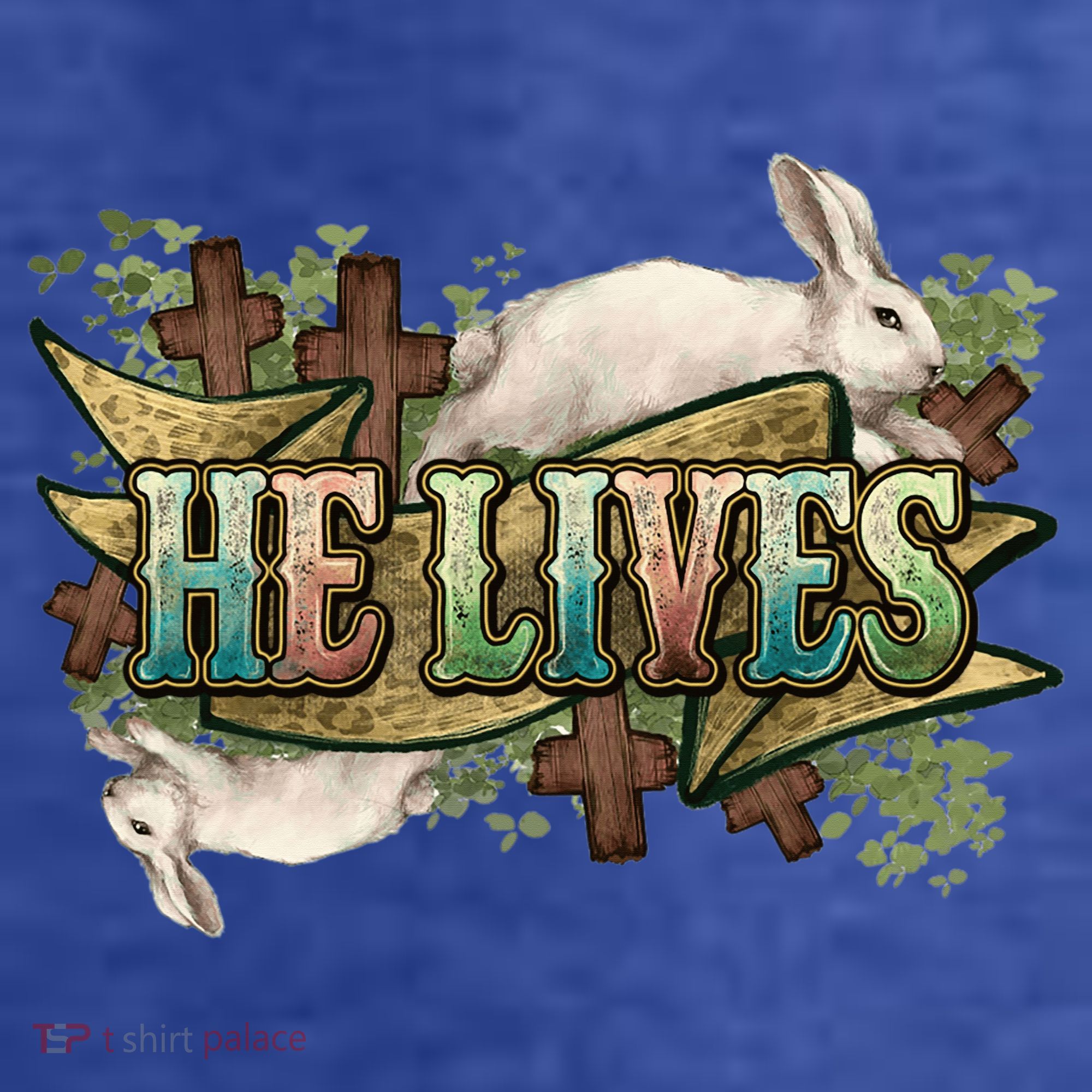 Easter Cross He Is Risen Jesus Christian He Lives Women's T-Shirt