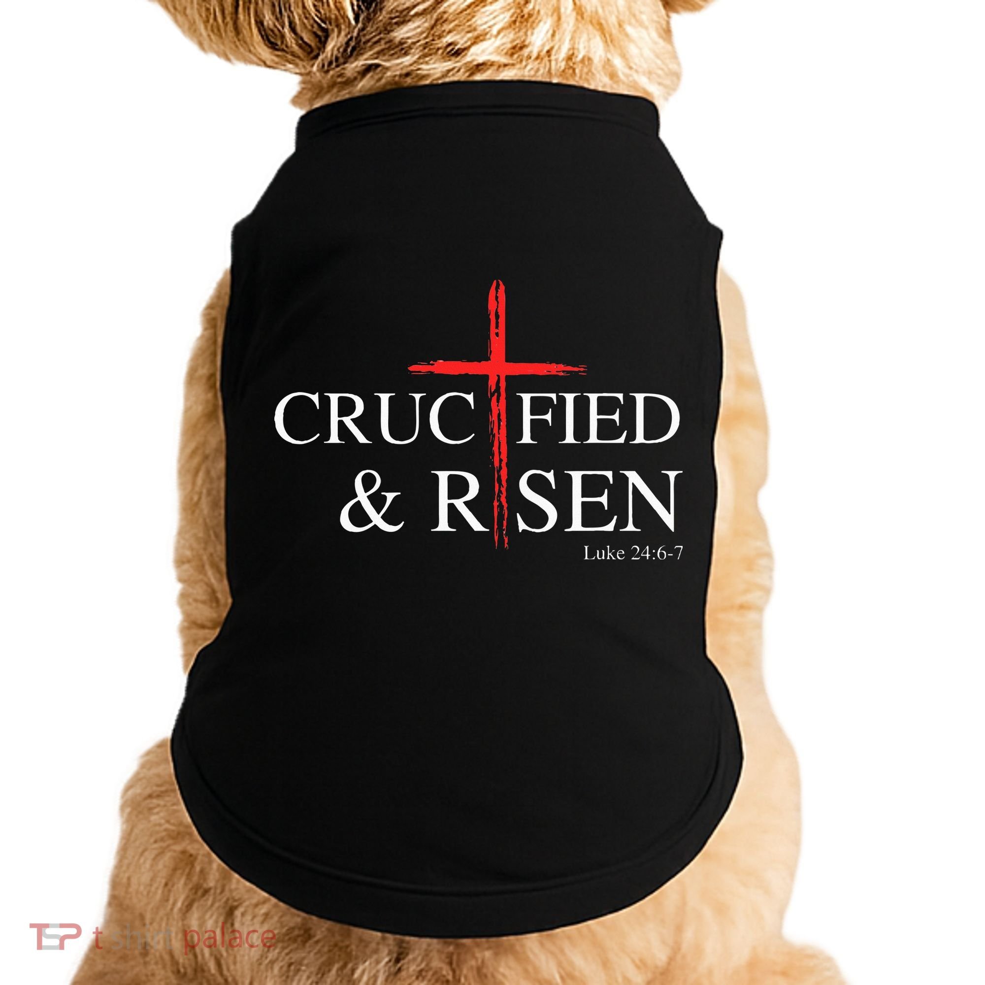 Easter Christian He Is Risen Sun Resurrection Doggie Tank