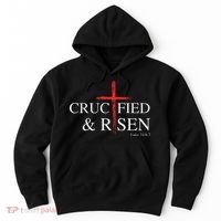 Easter Christian He Is Risen Sun Resurrection Hoodie thumb 0