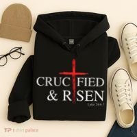 Easter Christian He Is Risen Sun Resurrection Hoodie thumb 4