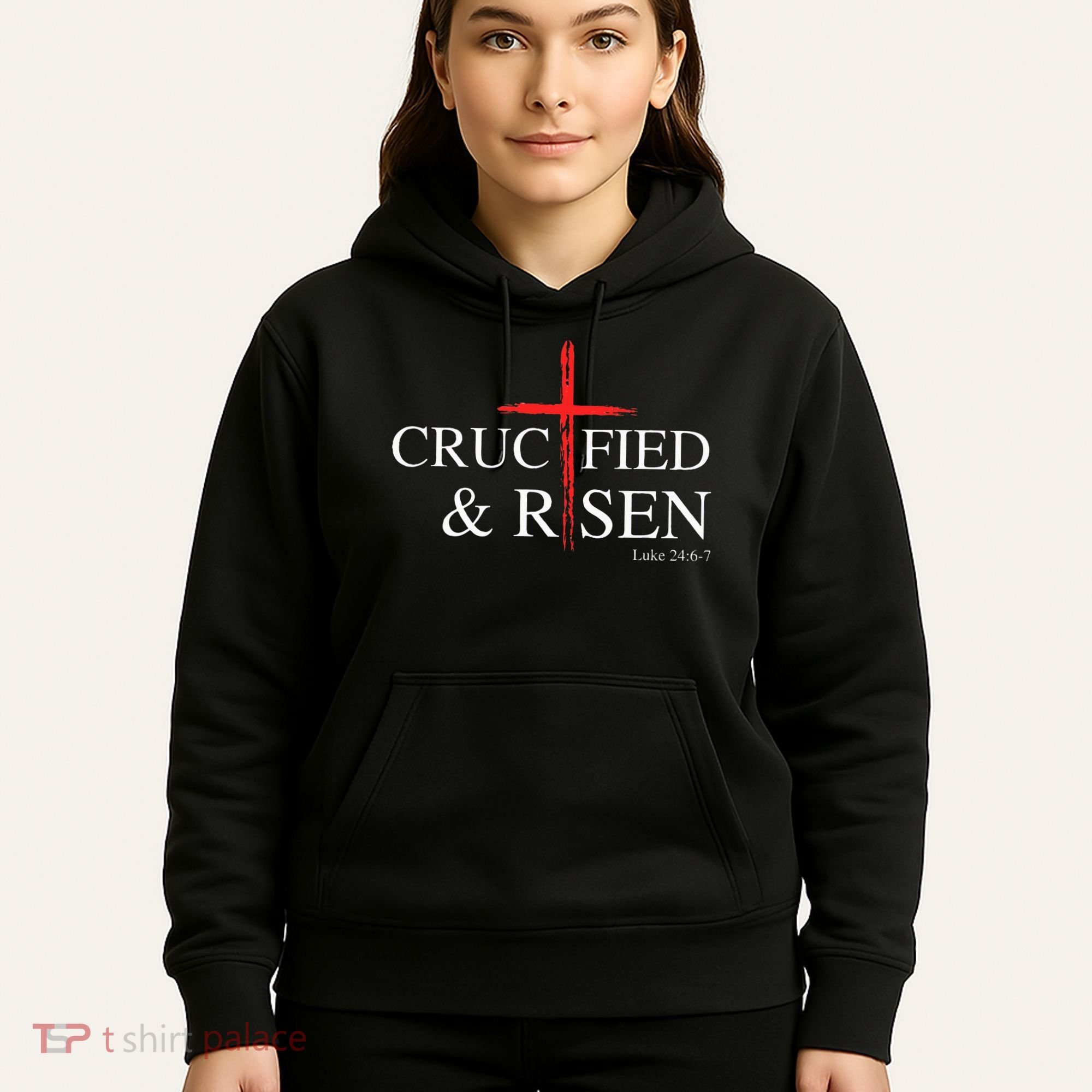 Easter Christian He Is Risen Sun Resurrection Hoodie