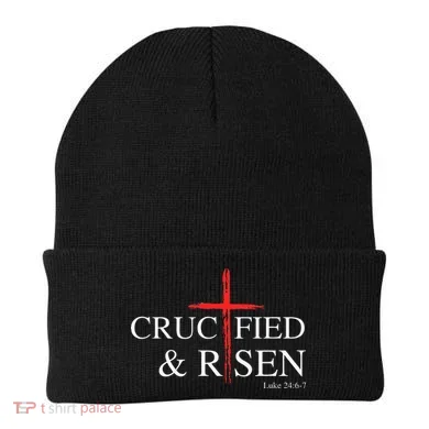 Easter Christian He Is Risen Sun Resurrection Beanie