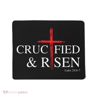 Easter Christian He Is Risen Sun Resurrection Mousepad