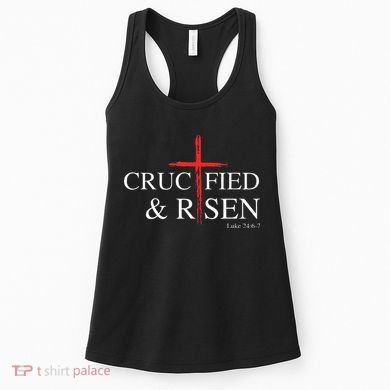 Easter Christian He Is Risen Sun Resurrection Women's Tank Top