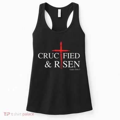 Easter Christian He Is Risen Sun Resurrection Women's Tank Top