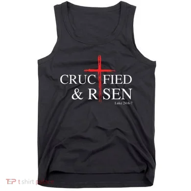 Easter Christian He Is Risen Sun Resurrection Tank Top