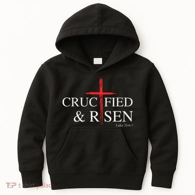 Easter Christian He Is Risen Sun Resurrection Kids Hoodie