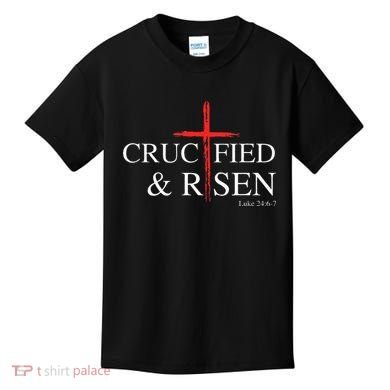 Easter Christian He Is Risen Sun Resurrection Kids T-Shirt