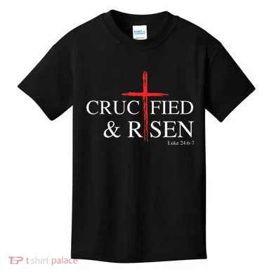 Easter Christian He Is Risen Sun Resurrection Kids T-Shirt