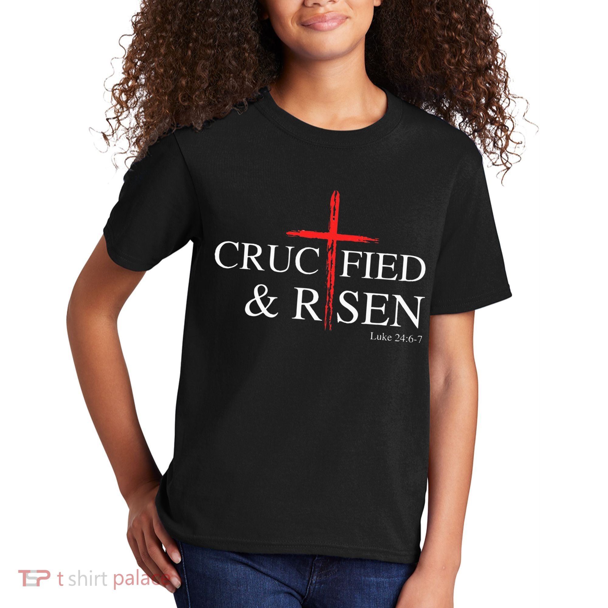 Easter Christian He Is Risen Sun Resurrection Kids T-Shirt
