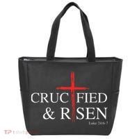 Easter Christian He Is Risen Sun Resurrection Tote Bag thumb 0