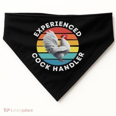 Experienced Cock Handler Raunchy Funny Gift USA-Made Doggie Bandana