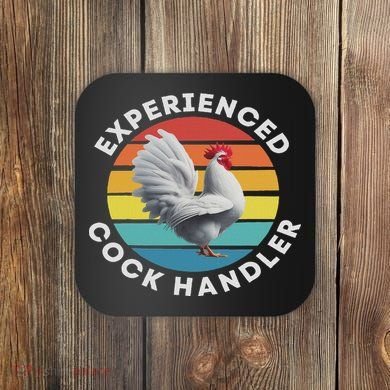 Experienced Cock Handler Raunchy Funny Gift Coaster