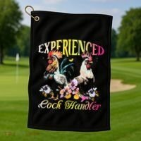 Experienced Cock Handler Rooster Farmer Poultry Farming Golf Towel thumb 1