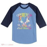 Experienced Cock Handler Rooster Farmer Poultry Farming Raglan Baseball Sleeve Shirt thumb 0