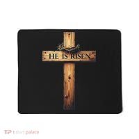Easter Cross He Is Risen Jesus Christian Women Mousepad thumb 0