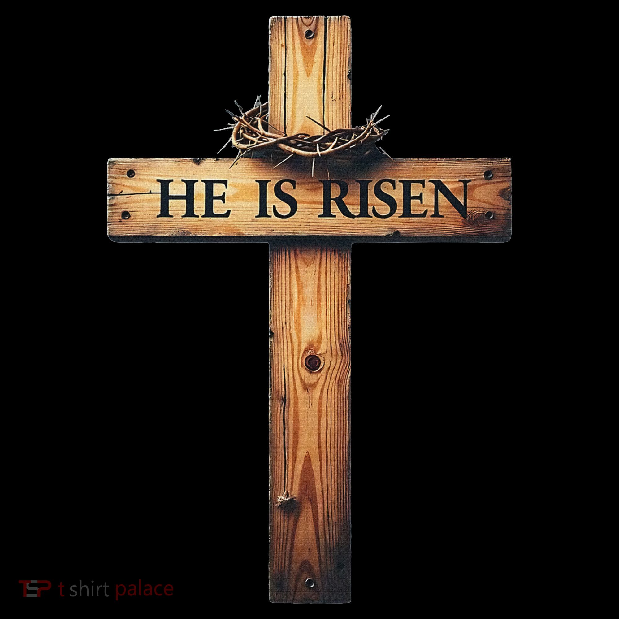 Easter Cross He Is Risen Jesus Christian Women Women's Tank Top