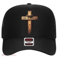 Easter Cross He Is Risen Jesus Christian Women Hat thumb 0